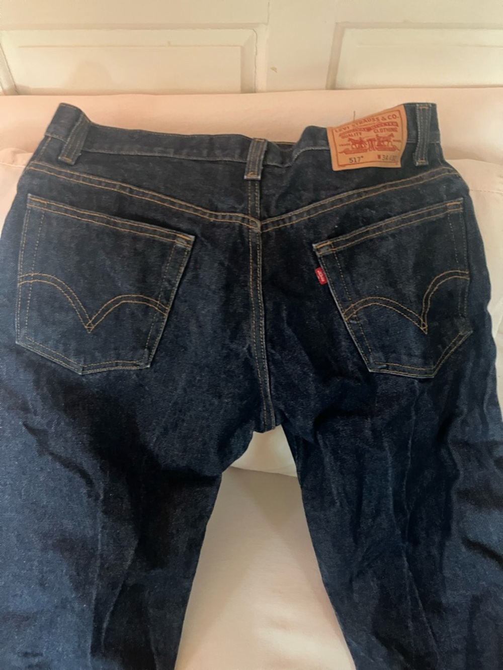 Levi's Men's Dark Blue Bootcut Jeans with Signature Back Pockets